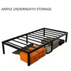 Wulanos Twin Size Bed Frame, 3500lbs Heavy Duty Metal Platform