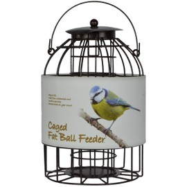 Green Jem BF16 Dome Caged Fat Ball Wild Bird Feeder, Designed To Deter Squirrels And Also Larger Garden Birds Such As Pigeons And Doves., Hammertone
