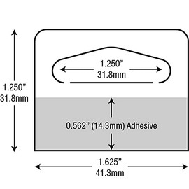 Slot Hole Hang Tab with Adhesive 1,000 Pack