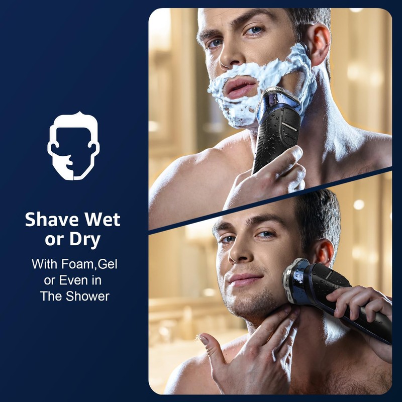 Electric Razor for Men, Electric Shaver for Men Face, Waterproof
