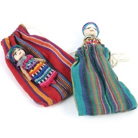 Single Large Worry Doll in Bag