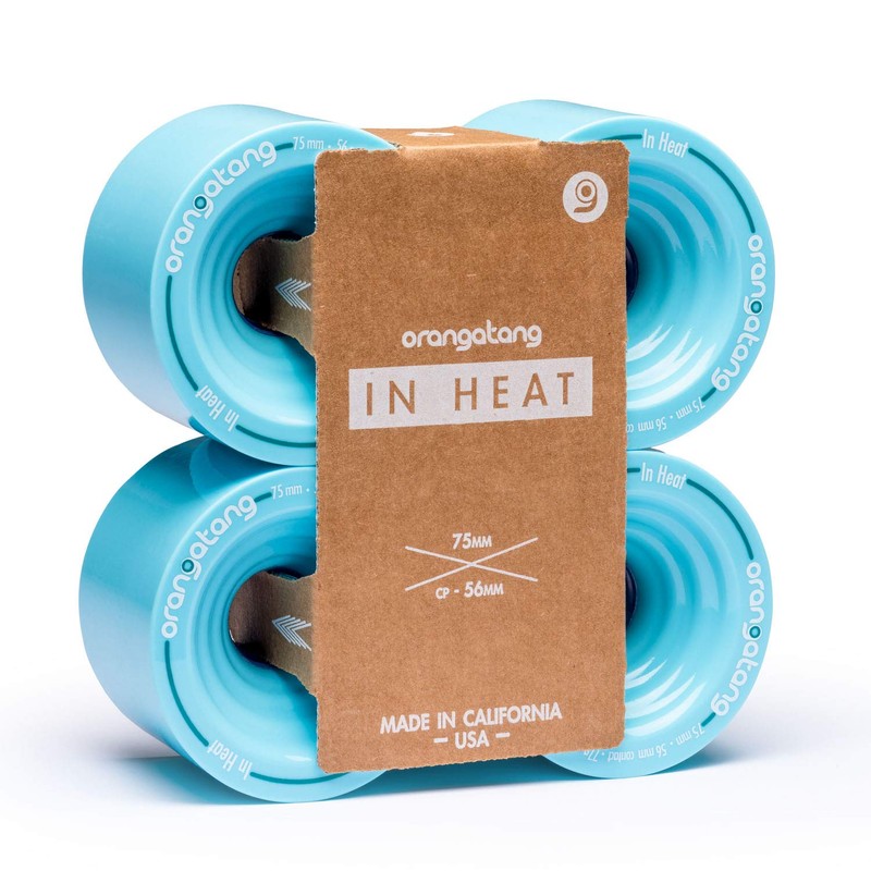 Orangatang in Heat 75mm 77a Downhill Longboard Skateboard Cruising Wheels