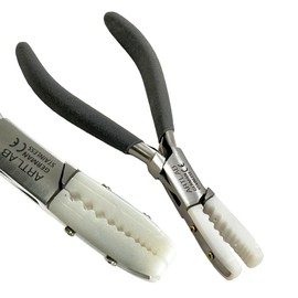 Tube and Rod Holding Pliers with Non-Marring Nylon Jaws & Black Grip Handle for Jewelry Making & Crafts | German Stainless Steel Crafting Supplies