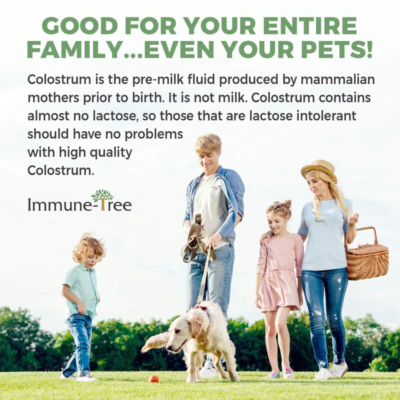 Immune-Tree 100% Bovine Colostrum Powder, 120 Servings, 6.5oz, Supports Anti-Aging,