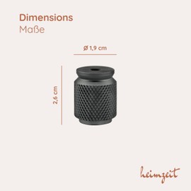 heimzeit Cabinet Knobs for Doors, Drawers and Dressers Made of High Quality Aluminium [Pack of 8, Fluted] Colour: Dark Grey, Stylish Design, Furniture Knobs with Single Hole Handle and Screws