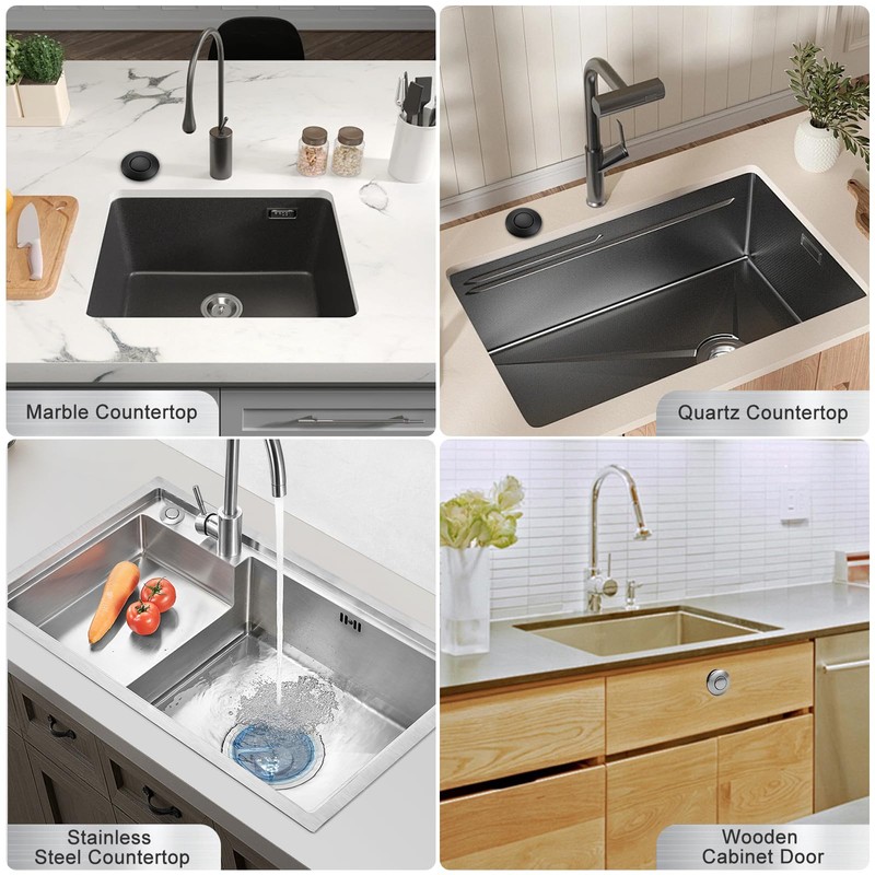 AKEYSRC Garbage Disposal Air Switch Kit, Garbage Disposal Button Brushed