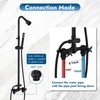 Cinwiny Matte Black Wall Mount Outdoor Shower Kit with Hand