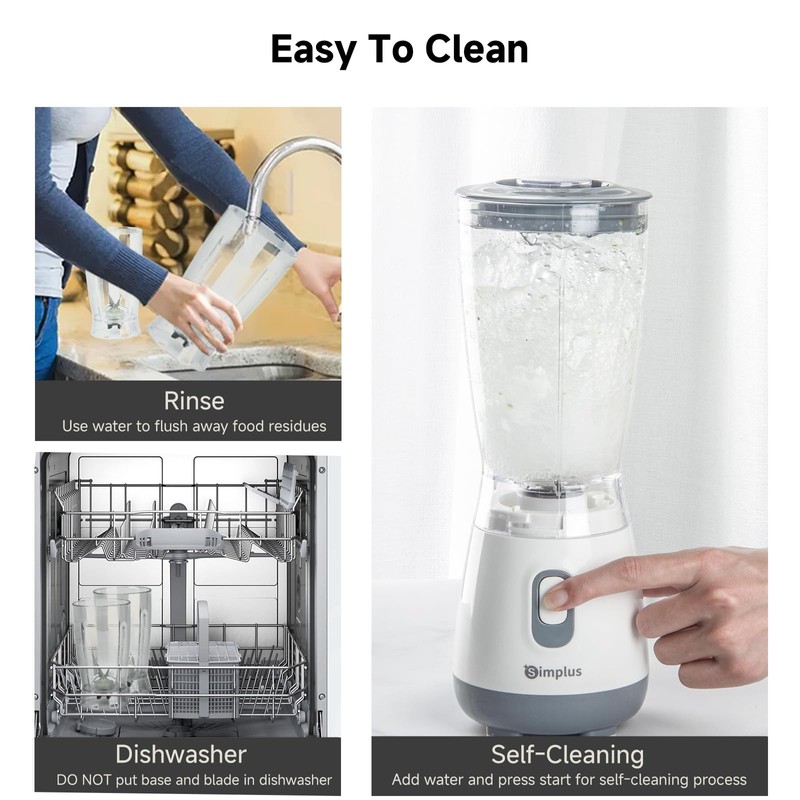 SIMPLUS Blender for Smoothies, 20 Oz BPA-Free Portable Small Blenders