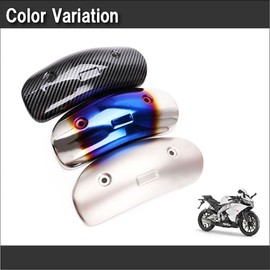 Life Design Johnson.127 Motorcycle Scarf Guard Heat Guard Carbon Titanium Plated Blue Fixed Band Included Pong Included Custom Product ninja Ninja Hawk Bub CB CBR Dragster Varios TW200 Turn Signal