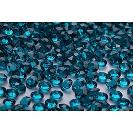 Angzhia 5000 pcs/Pack Wedding Table Scatter Confetti Crystals Acrylic Diamonds 6 mm Rhinestones for Wedding, Bridal Shower, Vase Beads Decorations (6mm, Turquoise)