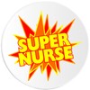 Super Nurse - Circle Sticker Decal 3 Inch - Nursing