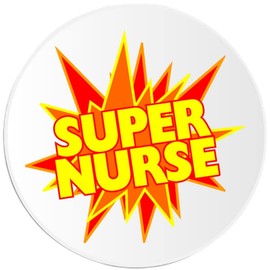 Super Nurse - Circle Sticker Decal 3 Inch - Nursing Medical