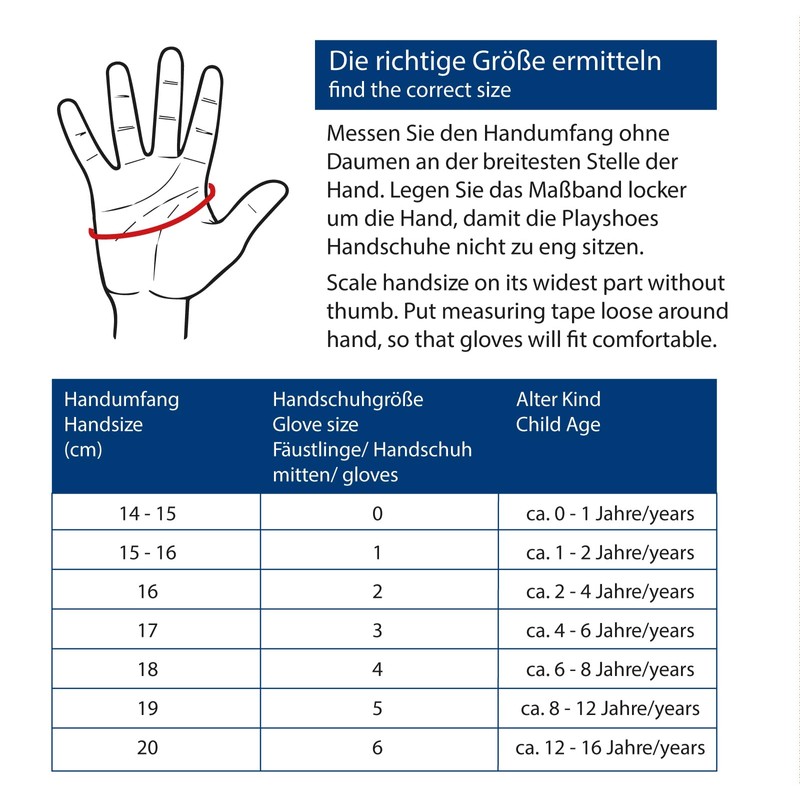 Playshoes Finger Glove Unisex Fleece, navy