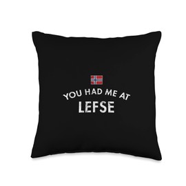 Lefse Norwegian Christmas Holidays Flatbread Cinnamon Sugar Throw Pillow