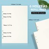90 Sheets A5 6 Ring Blank Paper Binder Refills, Blank