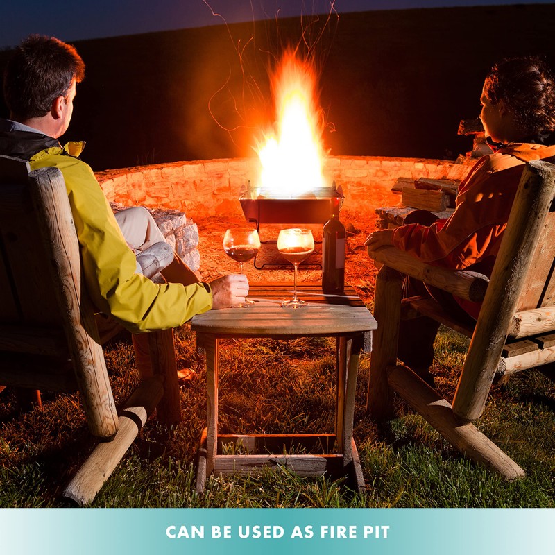 Vaygway Flatpack Portable Foldable Stainless Steel Grill and Fire Pit-