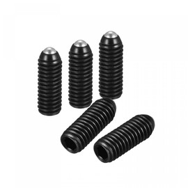 sourcing map Ball Point Set Screws, 5pcs M6 x 16mm High Carbon Steel Metric Spring Hex Socket Grub Screw