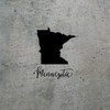 Decal Stickers of Minnesota (Black) (Set of 2) Premium Waterproof