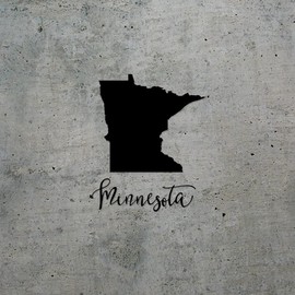 Decal Stickers of Minnesota (Black) (Set of 2) Premium Waterproof Vinyl Decal Stickers for Laptop Smartphone Car Dirt Bike Wall Room Mason Jar Bathtub Door Skateboard - BICVER1c30362BLW19Y24