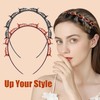YHQZ 2 Pcs Double Bangs Hairstyle Hairpin,Teeth Comb Hair Hoop