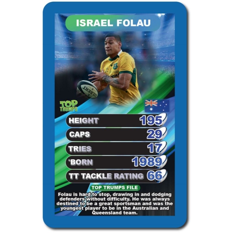 World Rugby Stars Top Trumps Card Game