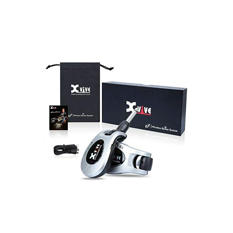 XVIVE U2 Silver Wireless System Electric Guitar Live Stage Transmitter