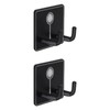 Qianly 2Pcs Wall Mounted Racket Rack Vertical Display Holder Metal