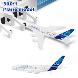 Lose Fun Park 1/300 Scale Model Plane Diecast Airplanes Airbus A380 Airlines Model Airplane for Collections & Gifts