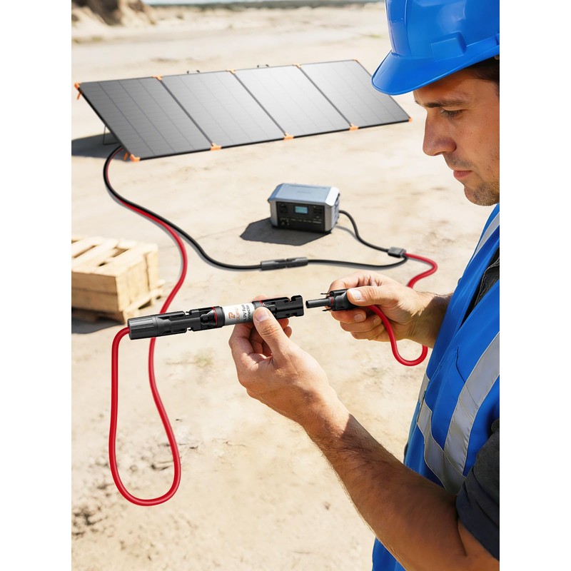 ZOUPW 30A Solar in-Line Fuse Holder with 30A 1000V PV