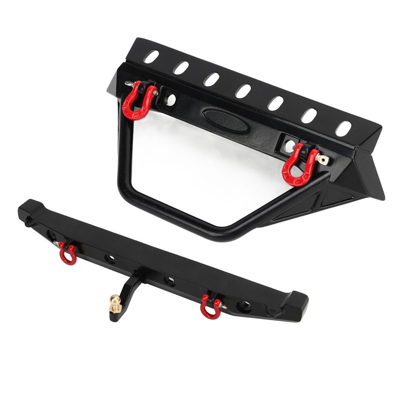 RC Crawler Bumper Black Front and Rear Bumper with Winch