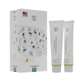 SLIMFLOWER Body Massage Cream with Peach Oil ICY/HOT Effect Moisturizing Cream Enriched with Slimbuster L3R Complex, Antioxidant Vitamin E, Sea Buckthorn Extract and Shea Butter