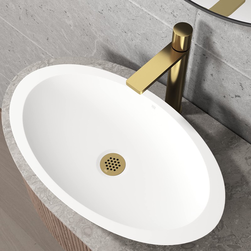 VIGO VG07001MG 2.44" L -2.44" W -8.0" H Vessel Bathroom