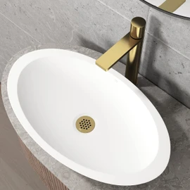 VIGO VG07001MG 2.44" L -2.44" W -8.0" H Vessel Bathroom Sink Drain in Matte Brushed Gold