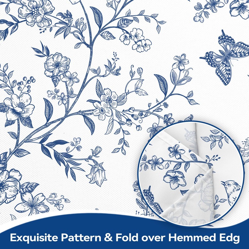 hometrixx Floral Birds Vintage Rectangle Table Cloth Cover 152x213cm