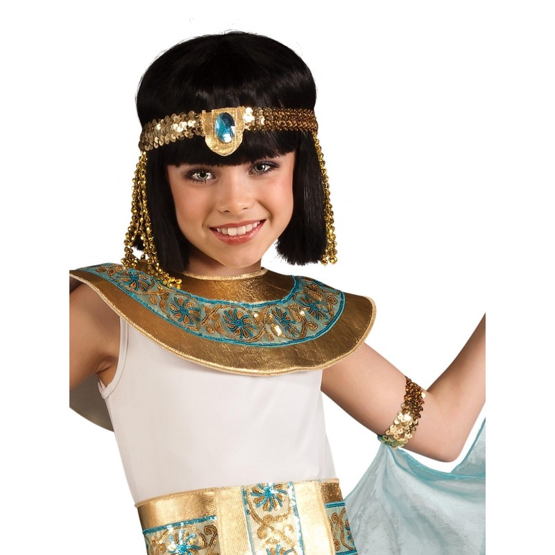 Disfraz Cleopatra, azul, pequeño