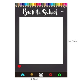 7-gost Back to School Party Photo Booth Props First Day of School with Photo Frame(Pack of 30)