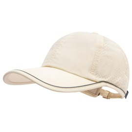 Croogo Mesh Baseball Cap Breathable Running Dad Hats Lightweight Sports Cap Sun Hat Snapback Fitted Cap,Beige-DCP2402