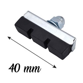 Powersell V-Brake Bremsbeläge 40 mm, Bremsbeläge mit Schrauben, Bremsklötze für Vintage- und Vintage-Fahrräder, Rennrad, V-Bremsschloss für Rennrad, Mountainbike