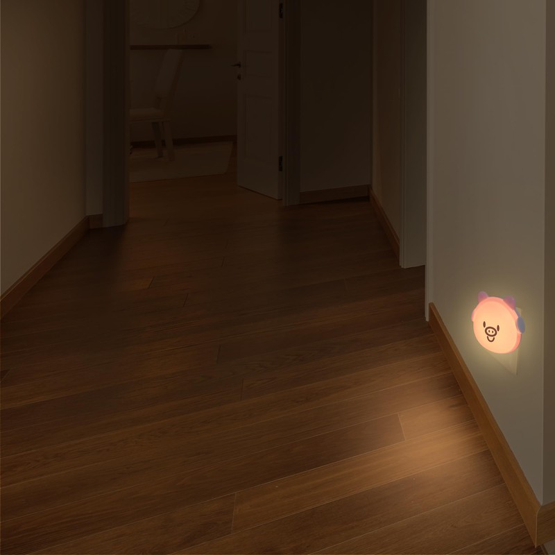 Annmore Night Light Socket Children's Socket Light Pig Nursing Light