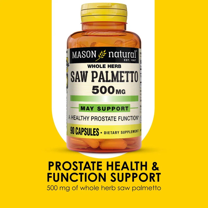Saw Palmetto 500mg - 90 Cápsulas Mason Natural