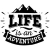 Samunshi® Life Is An Adventure Lettering Sticker Car Sticker Windscreen