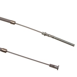 Motoflex rear brake cable, grey, new version (cast aluminium brake plate) - Simson KR50