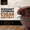 Stinky Cigar Tall Cigar Ashtray with 4 Stirrups for Indoor