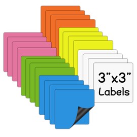 Reusable Magnetic Sticky Notes,3”x3”,24Pack,Dry Erase Magnets Magnetic Labels,Bright Colors Magnet Sheets,Easy to Post for Fridge,Whiteboard,Locker