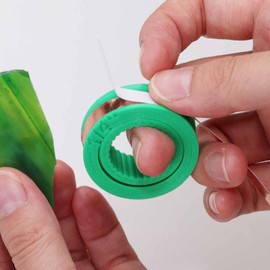 Stained Glass Ring Finger Foiler, Stained Glass Copper Foiling Rotating Ring Tool (1/4" Green)