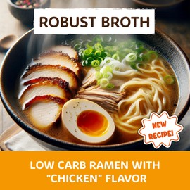 Low Carb ramen noodles (Chicken flavor 6 packs) Keto noodles 7g carbs, Protein ramen 5g. Keto noodle plant based ramens noodle.