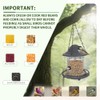 Foldable Bird Feeder, Durable Plastic, Squirrel-Proof Roof, Easy to Clean