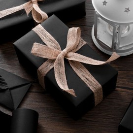 MAYPLUSS Black Kraft Paper Roll 12in x 100 feet,Heavy Duty Recyclable Kraft Paper Perfect for Gift Wrapping Craft,Moving,Packing,Table Runner,Floor Covering,Dunnage,Parcel,Party,Birthday