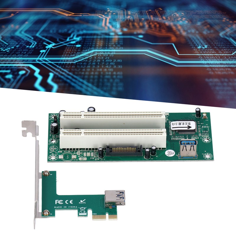 ST46 Mini PCIE X1 to Dual PCI Riser Card Expansion