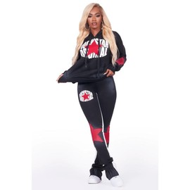 Kaliyah Black Super Stacked Trackset - Size: M, Color: Black